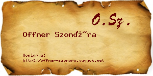 Offner Szonóra névjegykártya